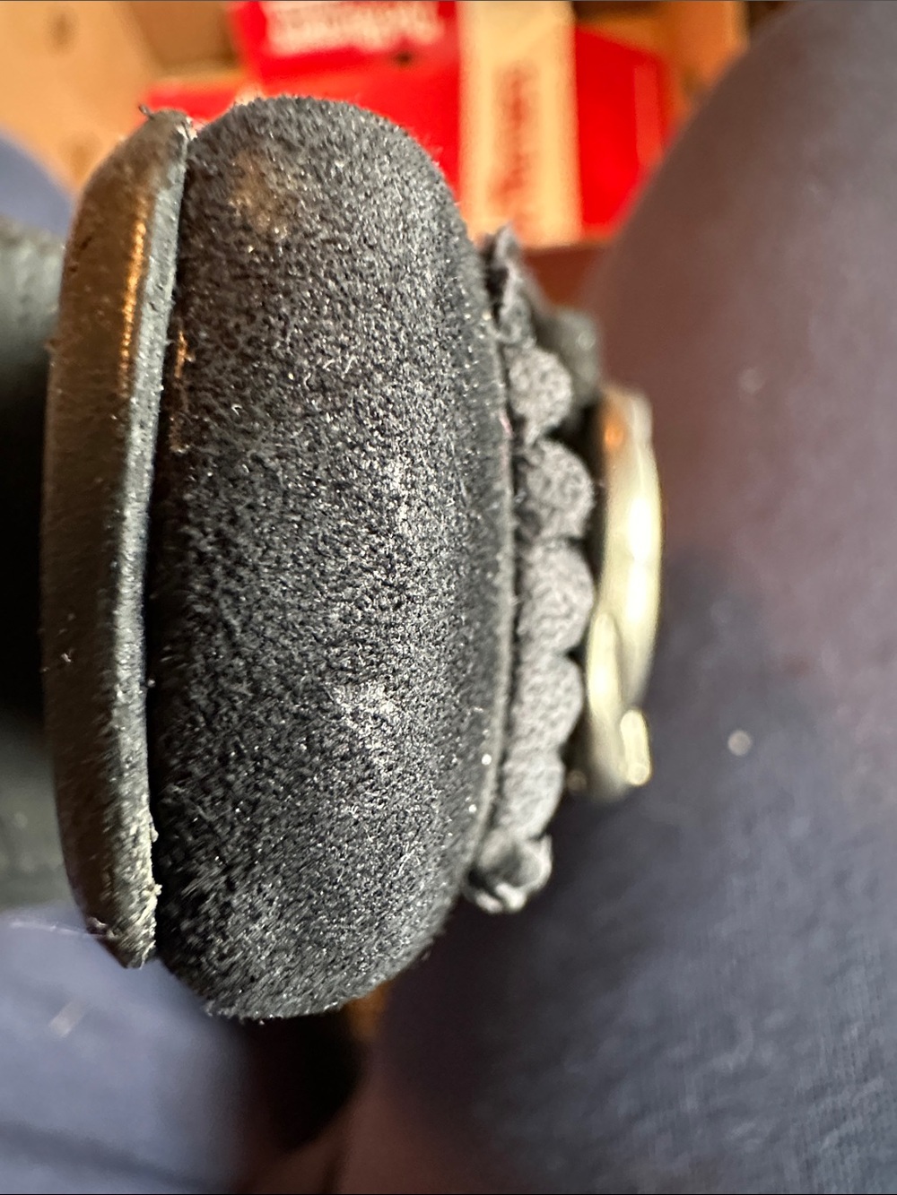 Stuart Weitzman Black Suede Loafers with Silver Buckle - Picture 7 of 7